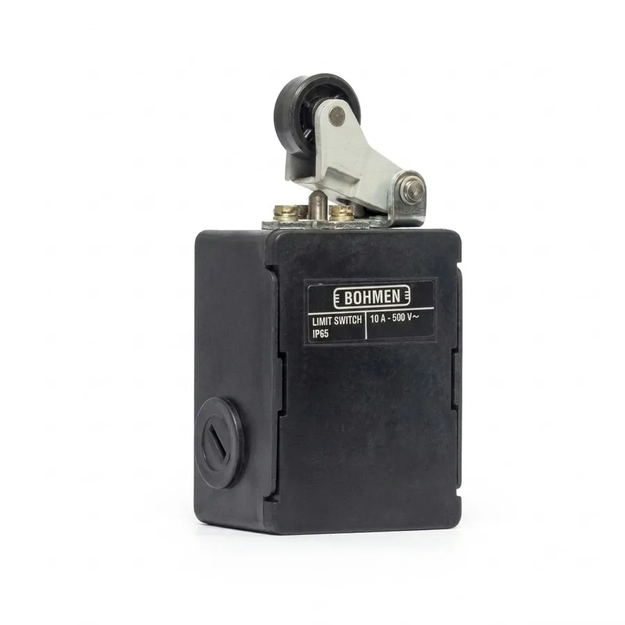 Bohmen PL Series Limit Switch 56LS022R - Roller Lever - Normal (IP40 56mm Wide Enclosure, 1NO+1NC, Normal Action, 10A 500V AC)