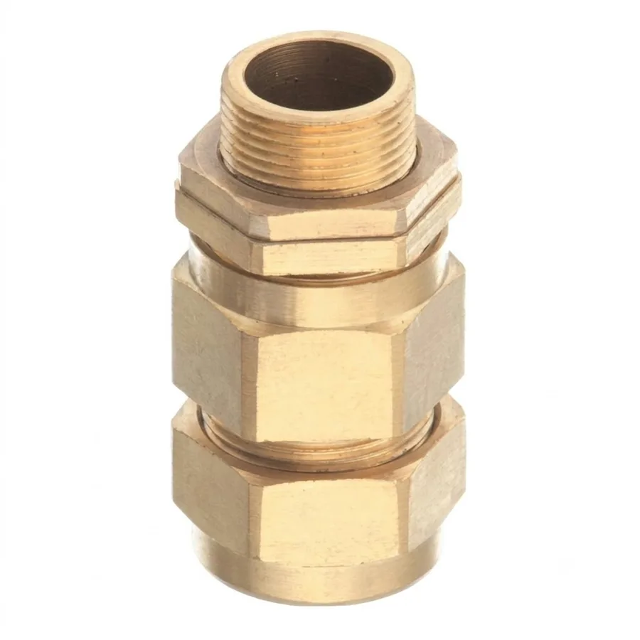 Braco Single Compression Brass Gland (Long Nipple) BC 1"LN (cable OD 19.5-23.0 mm)