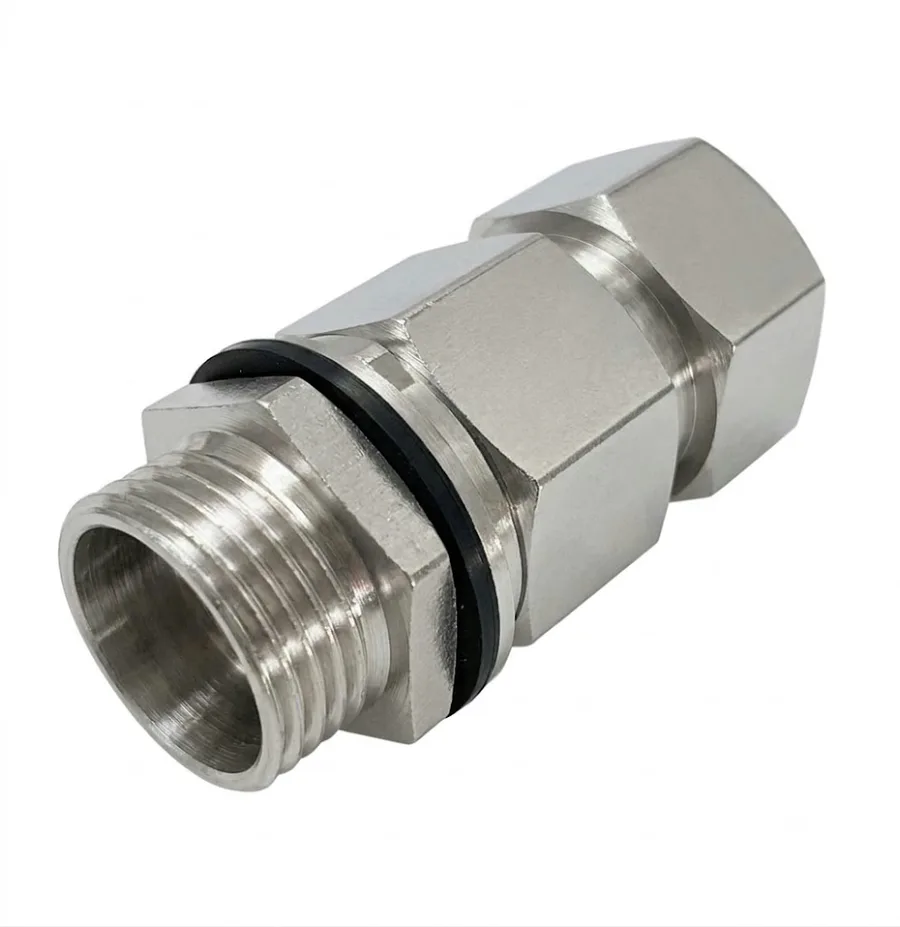 Braco Stainless Steel 304 Double Compression Cable Gland - Weather Proof SSW 012-SS304 (cable OD 60-66 mm, 3" nipple entry, SS 304)