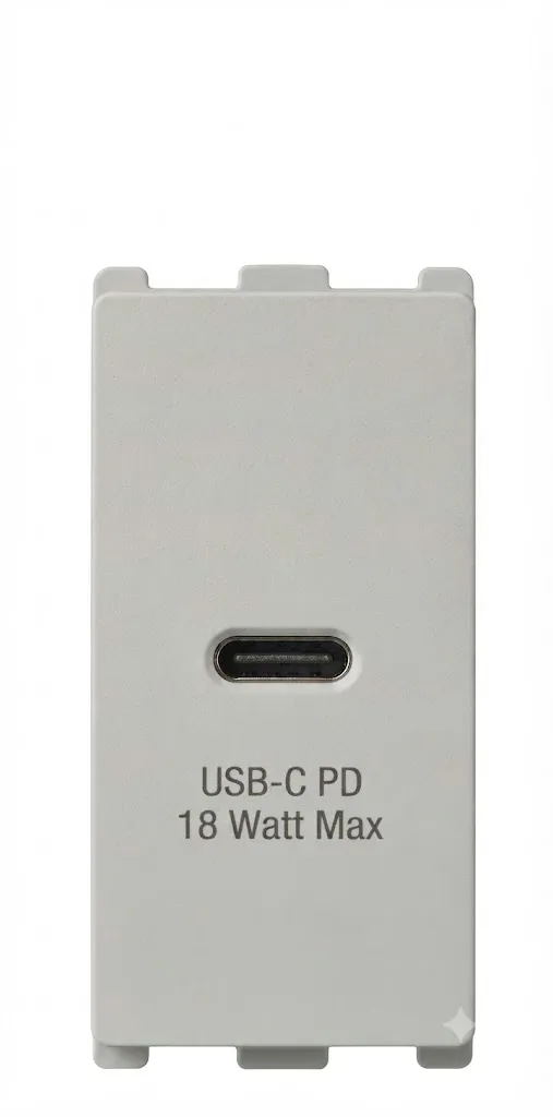 Panasonic Vision 18W USB Power Delivery Charger USB-C 1 Module CRS Certified White (Model WIM1443)