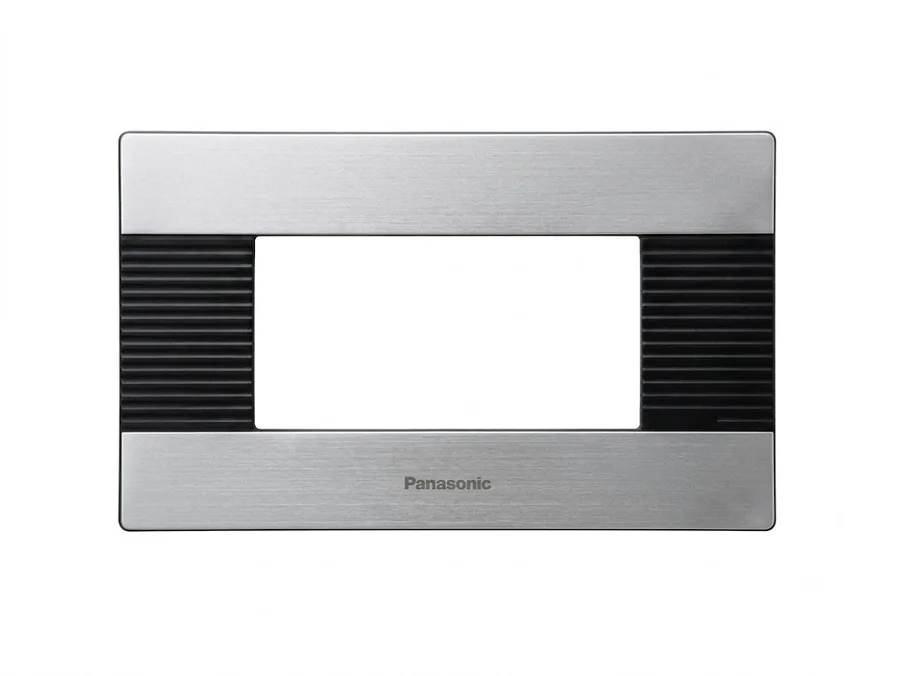 Panasonic Vision 4 Module with LED Locator Plate with Grooves Black & Silver (Model WIM6114S)