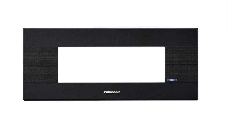 Panasonic Vision 6 Module with LED Locator Plate with Grooves Black (Model WIM6116B)