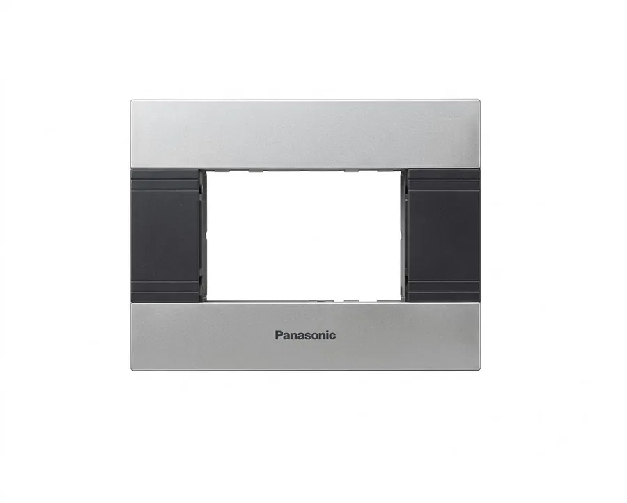 Panasonic Vision 3 Module Plate without Grooves Black & Silver (Model WIM6313S)