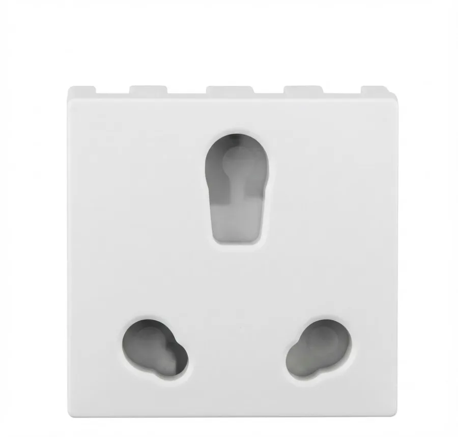 Panasonic Europa 16A/6A Twin Socket with Safety Shutter 2 Module ISI White (Model WIPM125214)