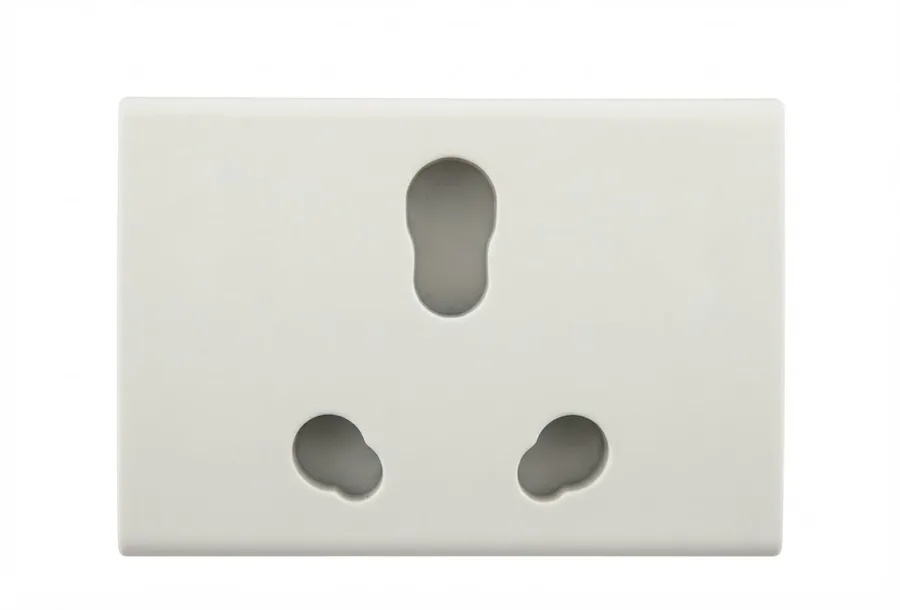 Panasonic Europa 6A/16A Twin Socket with Safety Shutter 3 Module ISI White (Model WIPM155314)