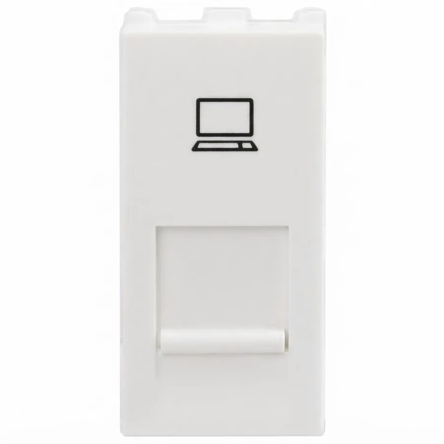Panasonic Europa RJ45 Computer Socket Cat 5e 1 Module White (Model WIPM2488)