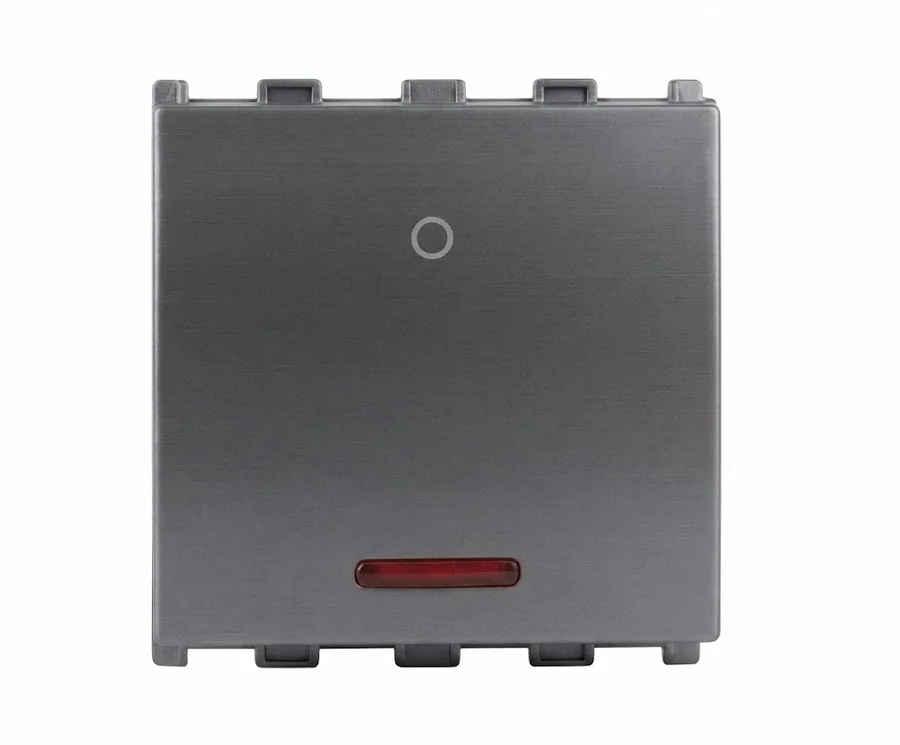Panasonic Europa 32A DP 1 Way Heavy Duty Switch with Indicator 2 Module Graphite Black (Model WIPM51234GB)