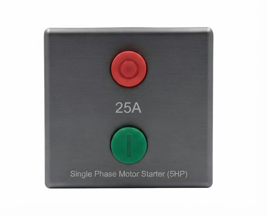 Panasonic Europa 25A Motor Starter Switch 2 Module Graphite Black (Model WIPM4734GB)
