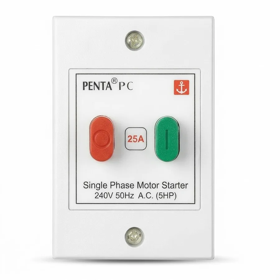 Anchor Penta PC Motor Starter White 25A Motor Starter S.P (Model 52660)