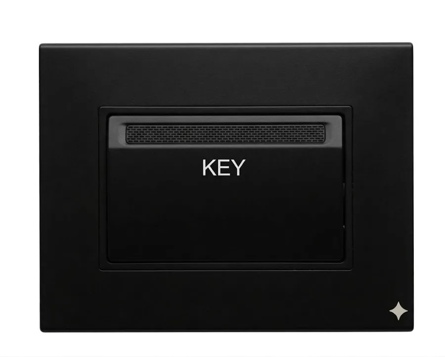Anchor Penta Graphite Black 20A Keycard Unit with 30 sec delay 3 Module GINA Plate 240V~ (without card) (Model 65703B-C)