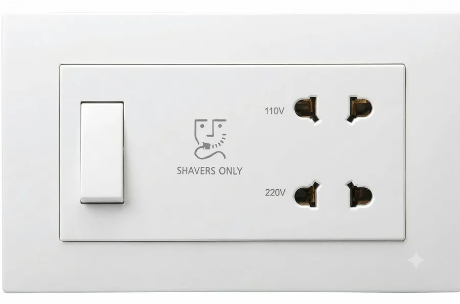 Anchor Penta White 20A Shaver Socket with 4 Module Plate 240V~ (Model 65707)