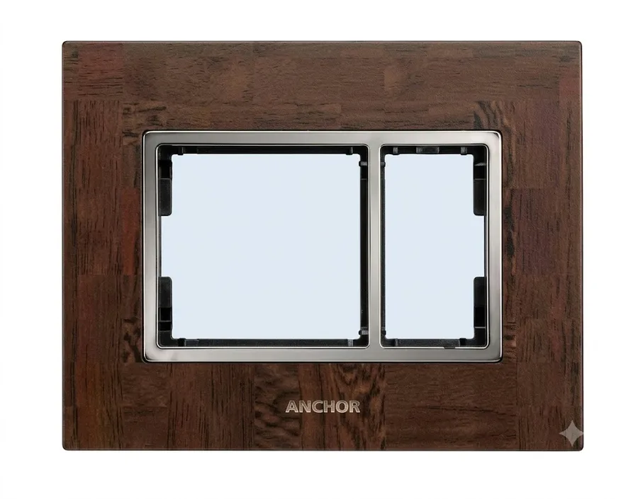 Anchor Penta Xena Brown Mahogany Plate 3 Module (Model 65903ABR)