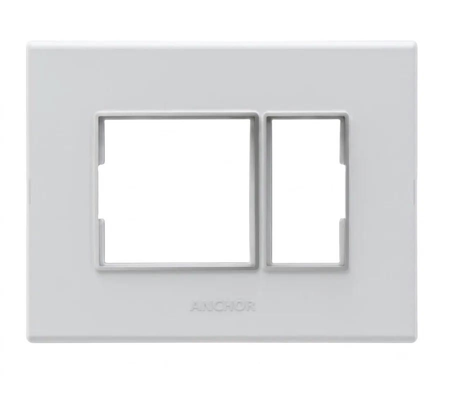 Anchor Penta Thin Slim GINA White - Silver Chrome Plate 8 Module Horizontal (Model 65458)