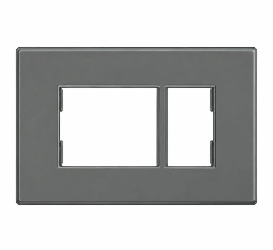 Anchor Penta Thin Slim GINA Black - Silver Chrome Plate 8 Module Vertical (Model 65488B)