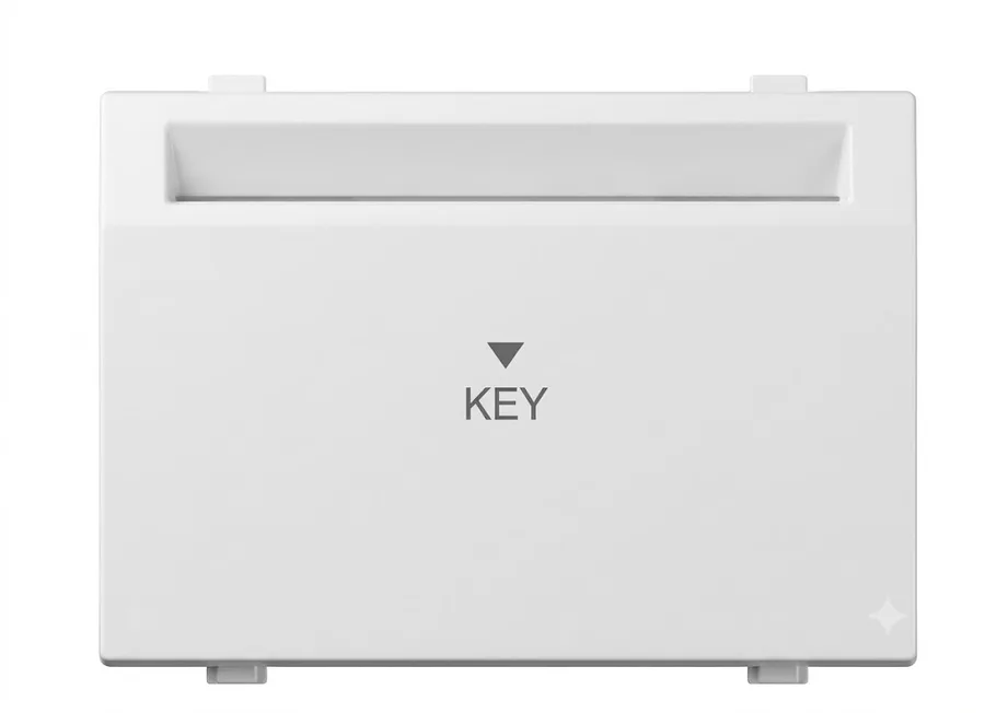 Anchor Rider White 20A Key Card Unit with 30 Seconds Delay 240V~ (Without Card) 2 Module (Model 47220)