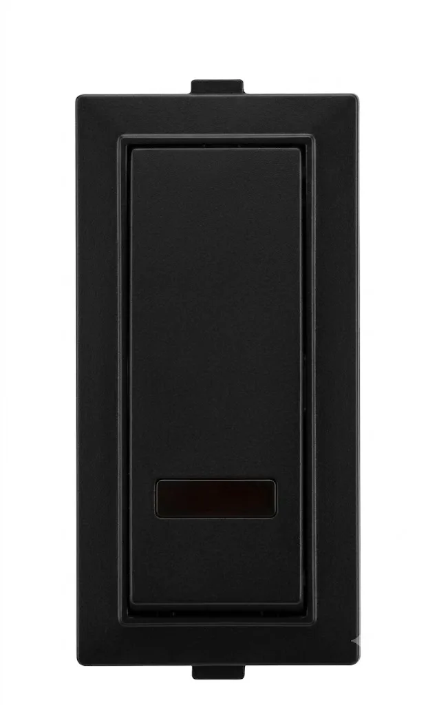 Anchor Rider Graphite Black 25A S.P. Slim 1 Way Switch With Indicator (Model 47125GB)