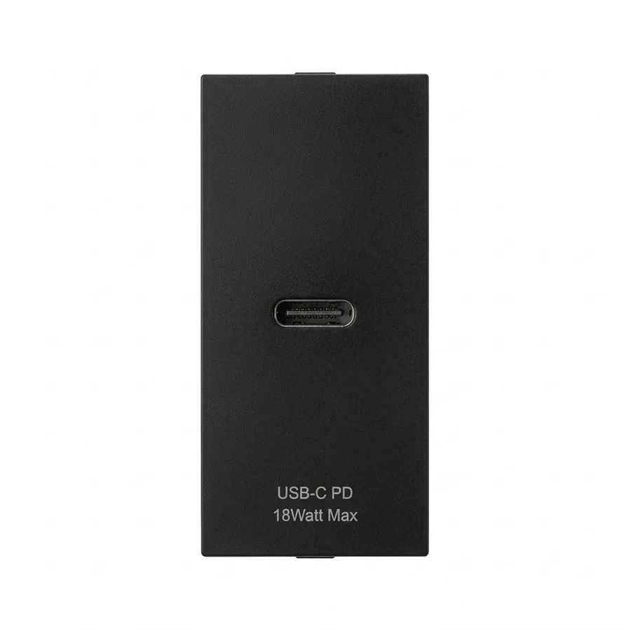 Anchor Rider Graphite Black 18W USB Power Delivery Charger (USB-C) 1 Module (Model 47686GB)