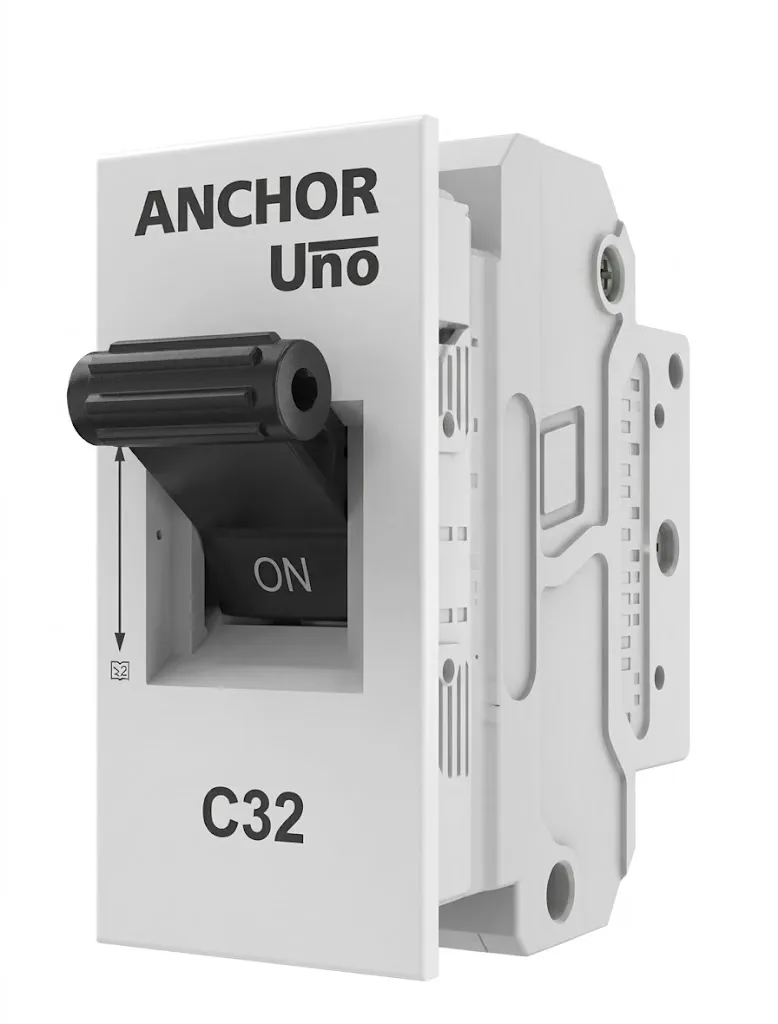 Anchor Rider White 10A SP C Mini MCB (Model 47107)