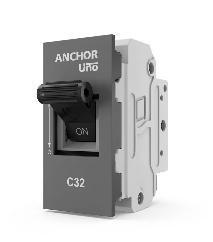Anchor Rider Graphite Black 32A SP C Mini MCB (Model 47111GB)