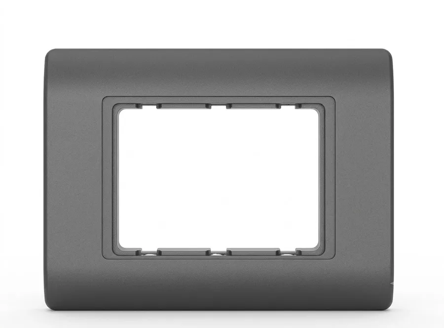 Anchor Rider Graphite Black Regency Front Plate With Base Frame 12 Module (Model 48212GB)