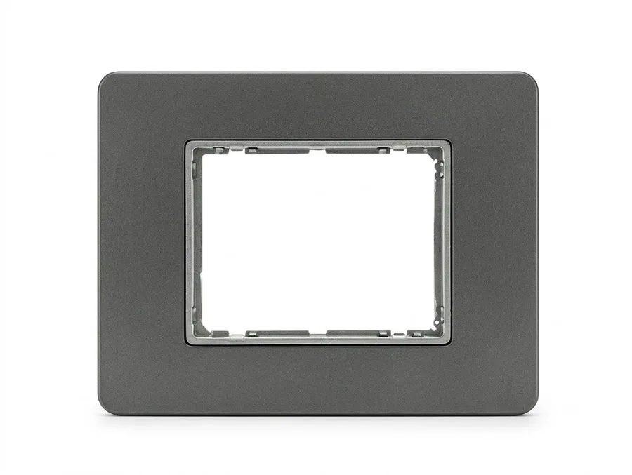 Anchor Rider Graphite Black Chrome Collar Plate 8 Module Vertical (Model 48408GB)