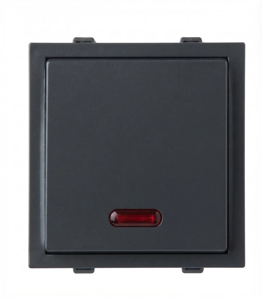 Anchor Roma Classic Dura 10AX 1 Way Switch With Neon Matt Black (Model 34964MB)