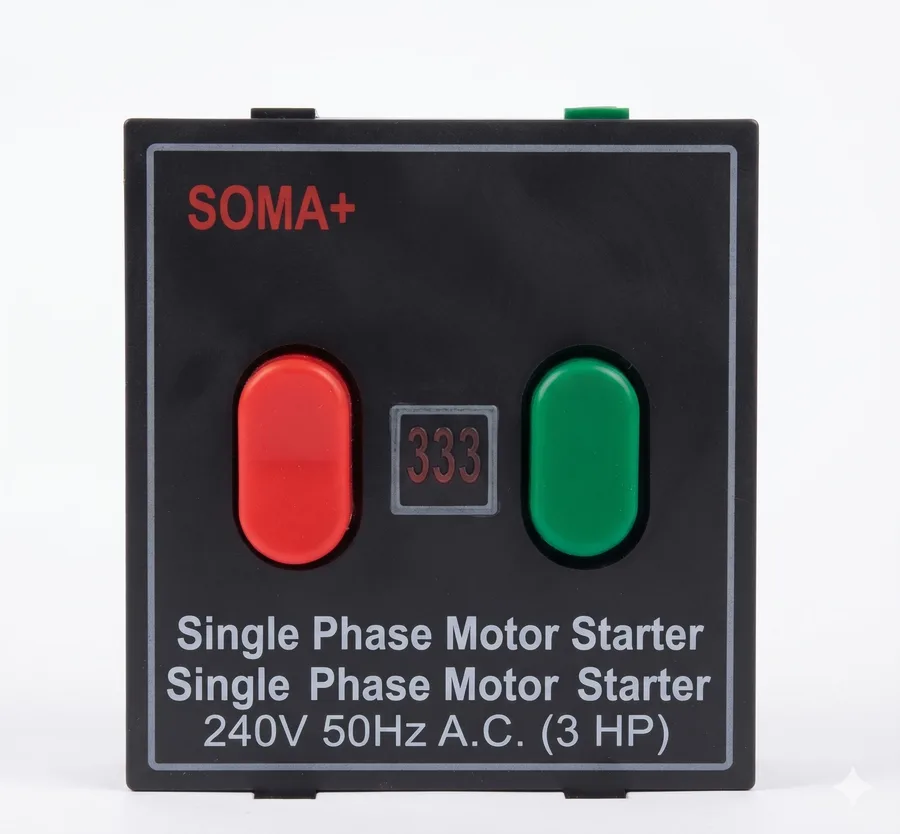 Anchor Roma Classic 25A Motor Starter Switch Matt Black (Model 20405MB)