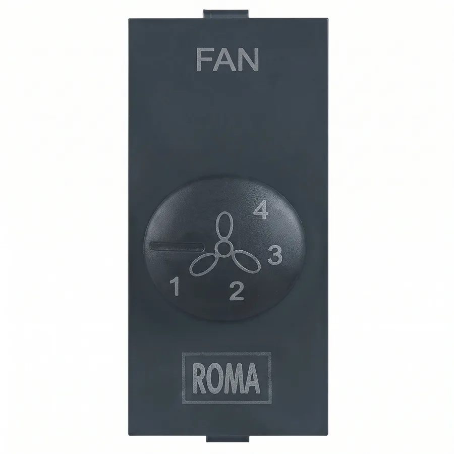 Anchor Roma Classic Fan Step Regulator Tiny EME 100W Matt Black (Model 22546MB)