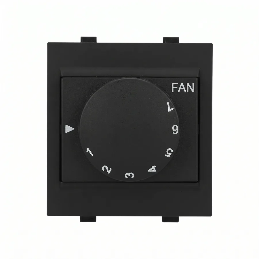 Anchor Roma Classic Fan Regulator 7 Step 2 Module 100W Matt Black (Model 22037MB)