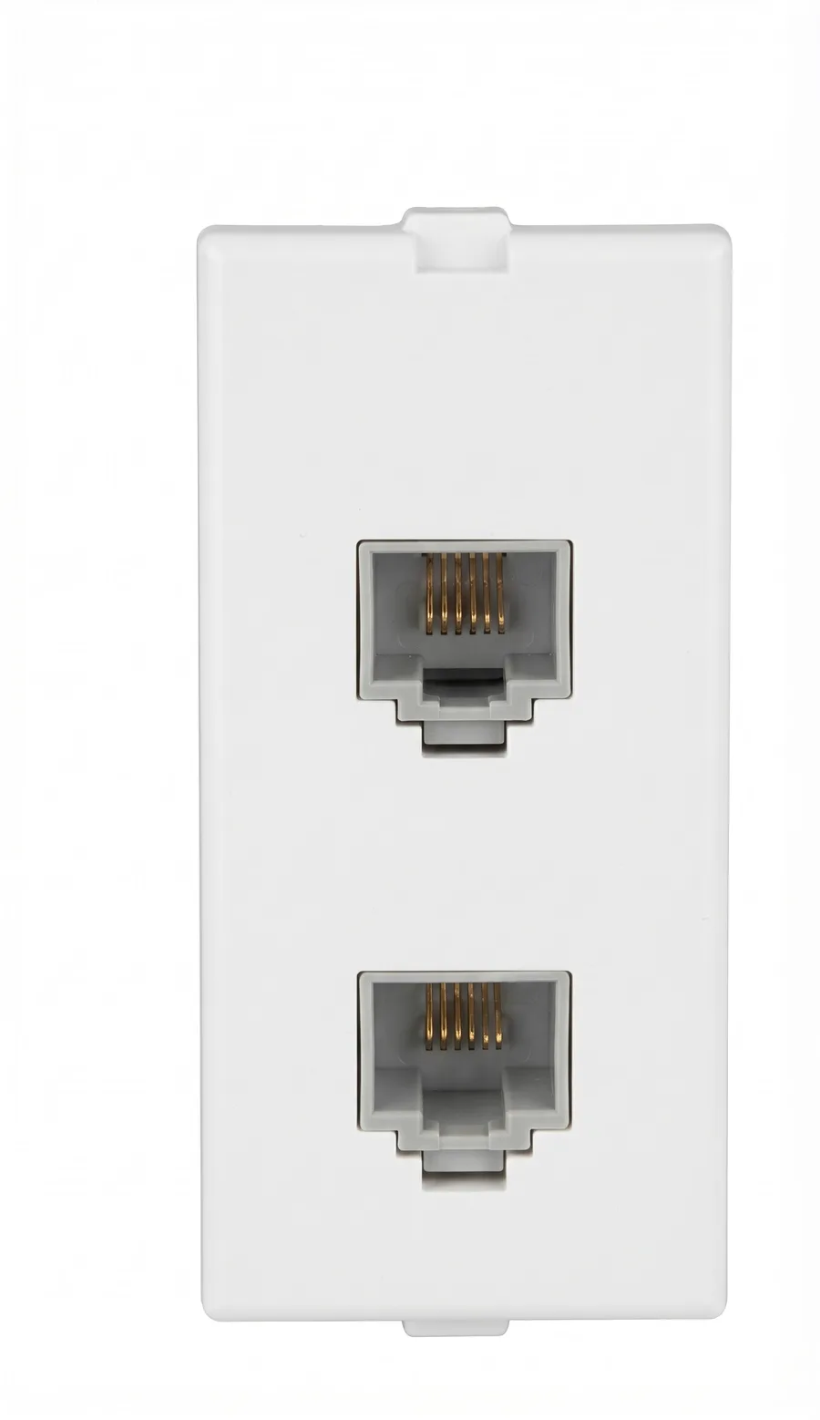 Anchor Roma Classic RJ 11 Tel. Jack Double Without Shutter White (Model 34942)