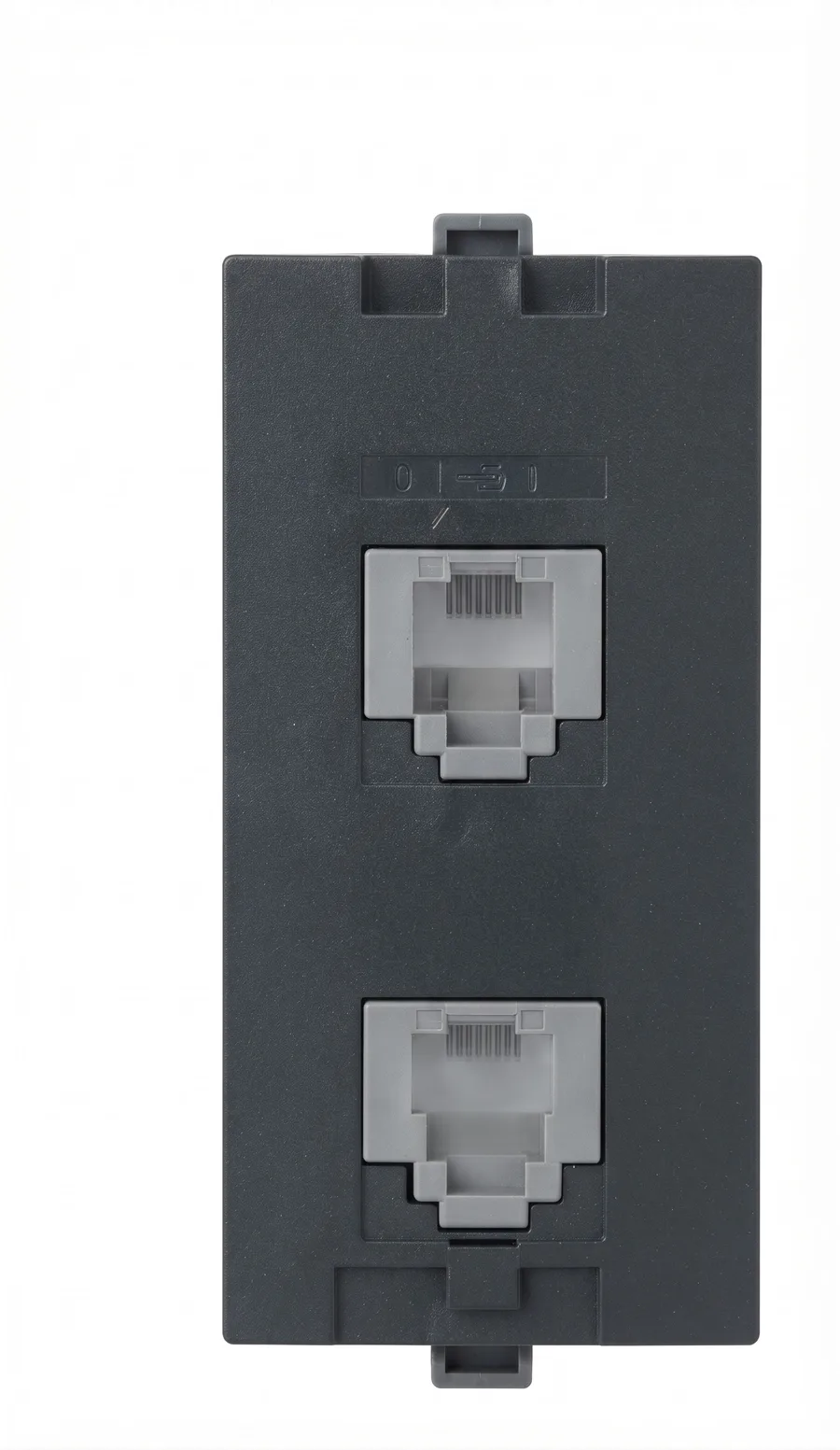 Anchor Roma Classic RJ 11 Tel. Jack Double Without Shutter Matt Black (Model 34942MB)