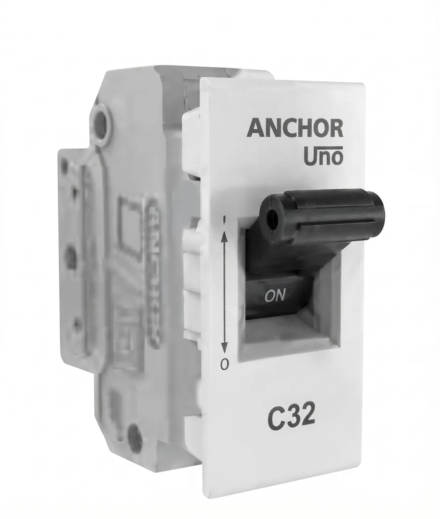 Anchor Roma Classic UNO MINI Modular 16A SP C-Curve MCB White (Model 98071)