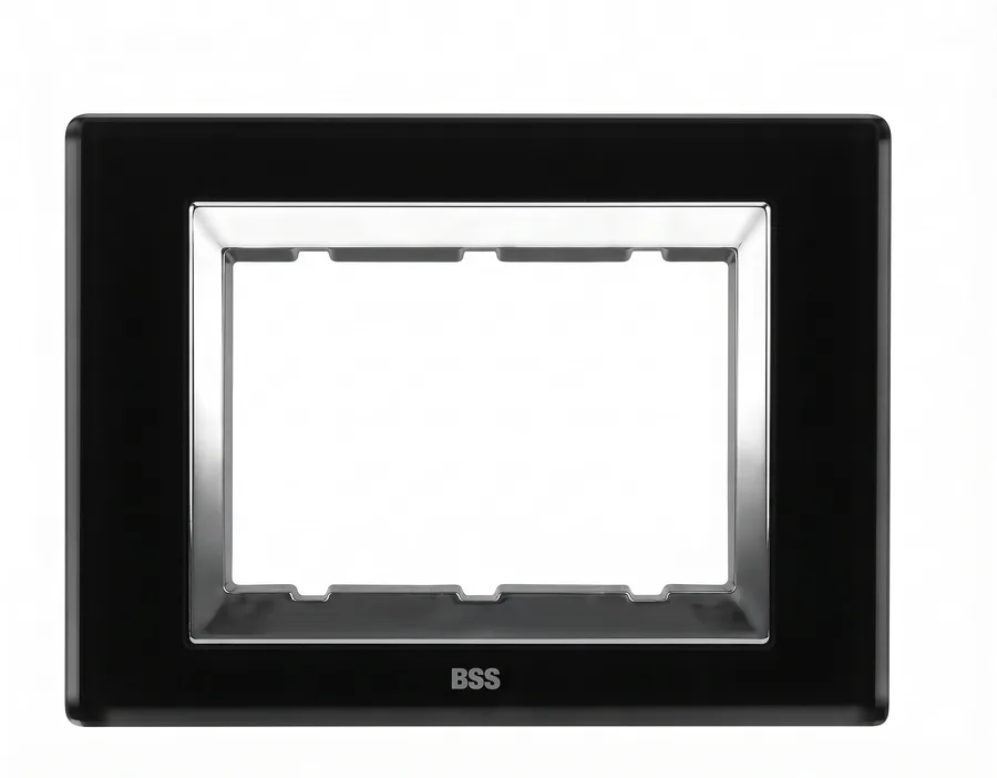 Anchor Roma Vetro 8 Module Square Glass Plate Space Black (Model 30260GSB)