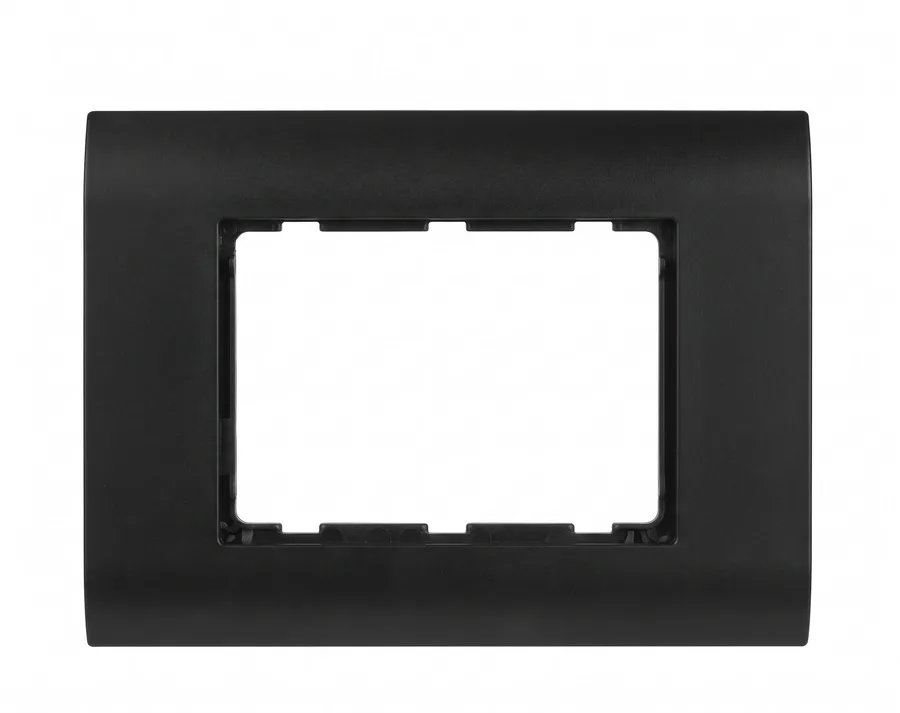 Anchor Roma Classic 8 Module Horizontal Lira Plate Black (Model 35344MB)