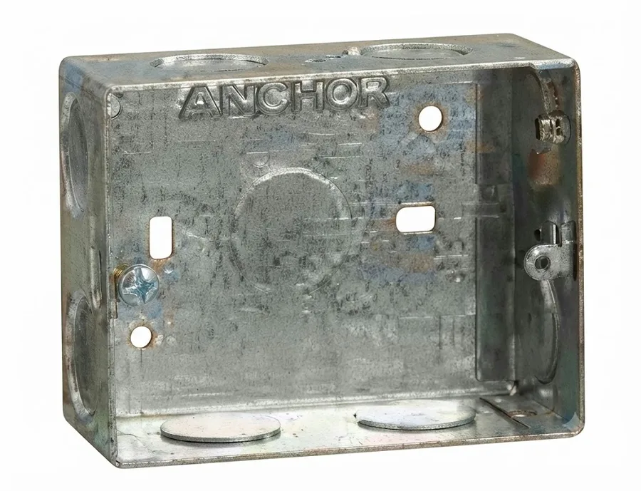Anchor 1 or 2 Module Concealed Stainless Steel Metal Box (7.9 x 7.5 x 4.6 cm) (Model 36001)