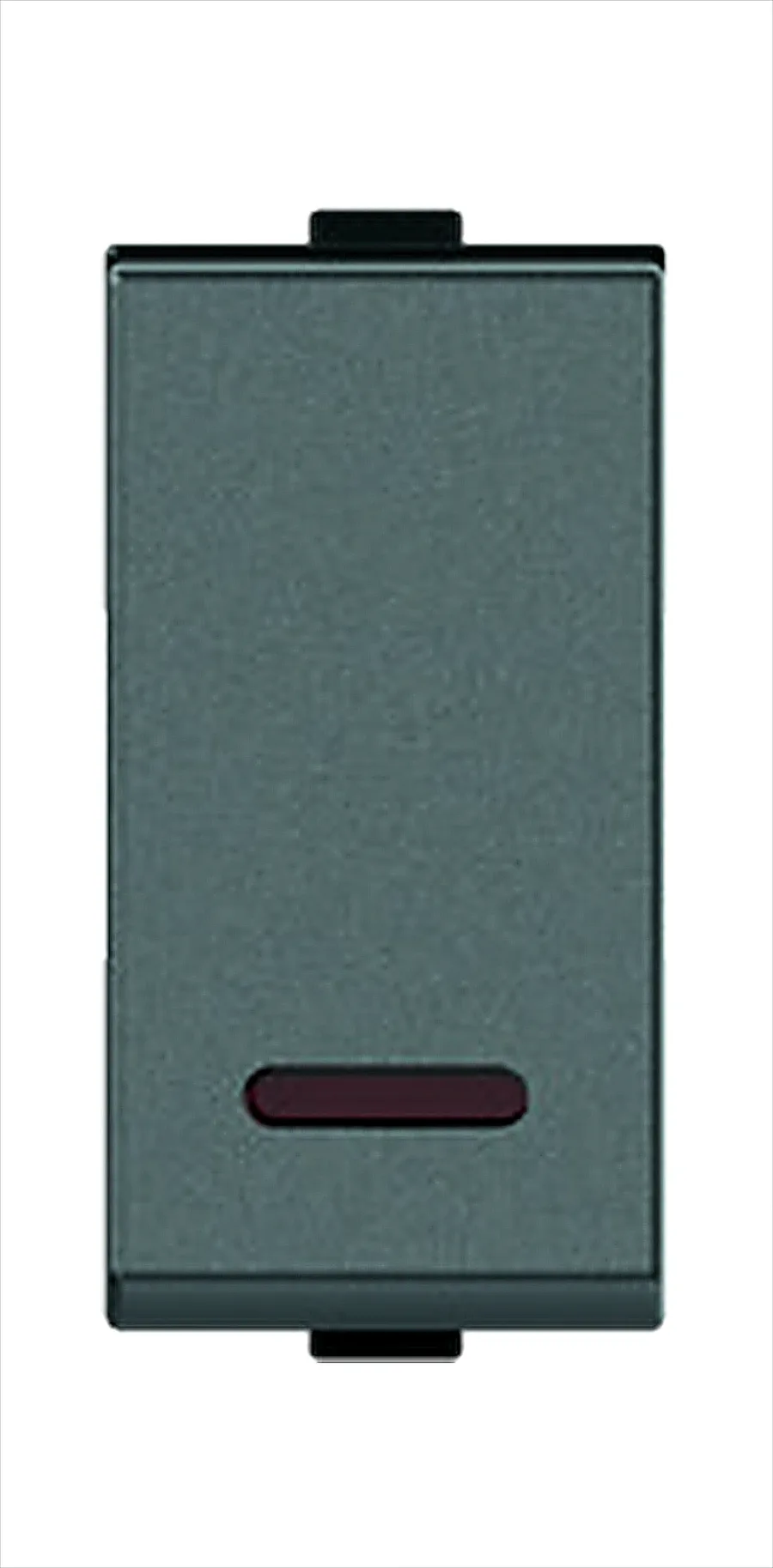 Anchor Roma Plus 10AX 1 Way Switch With LED Indicator 1 Module Black (Model 279103)