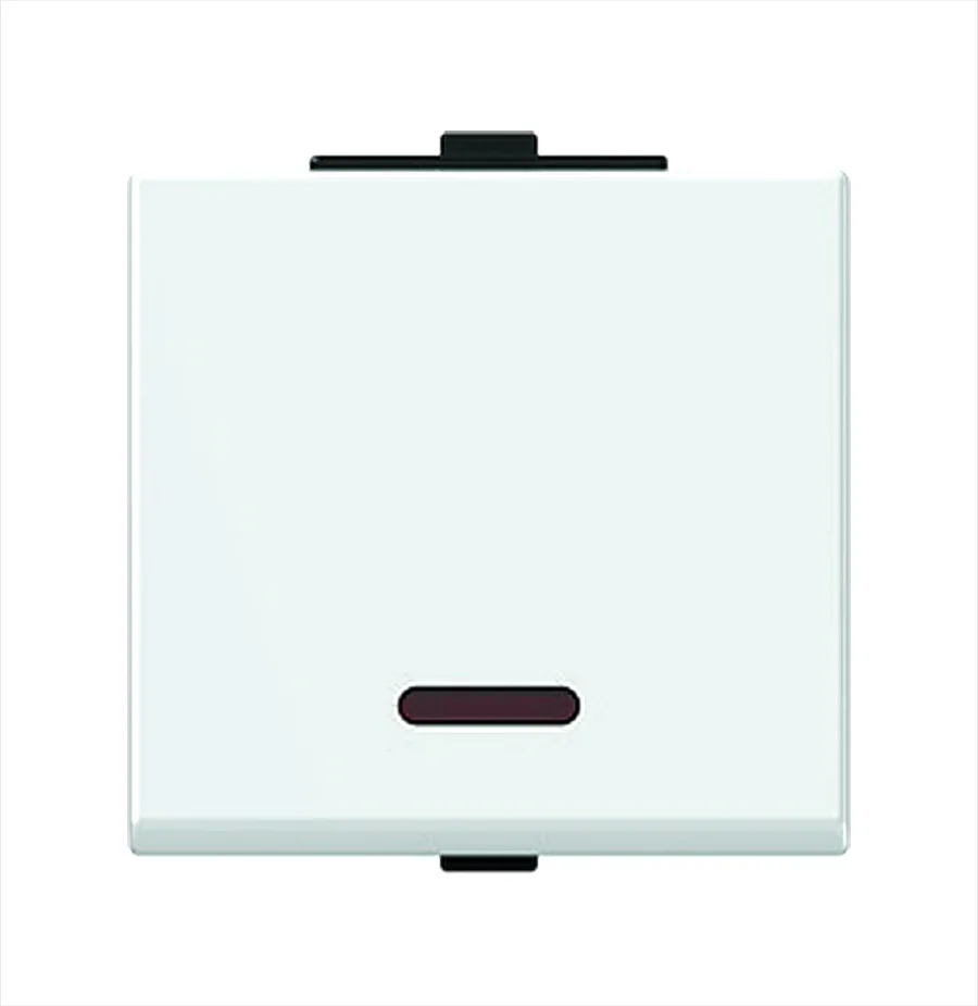 Anchor Roma Plus 10AX 1 Way Switch With LED Indicator 2 Module White (Model 289203)