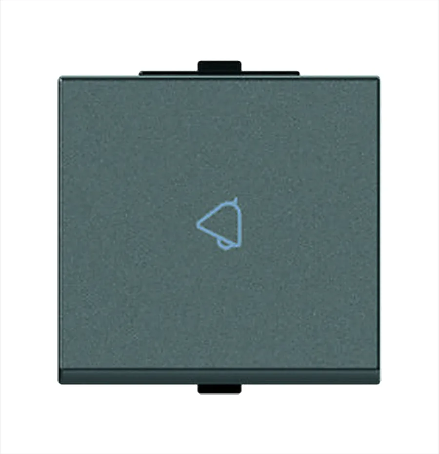 Anchor Roma Plus 10A Bell Push Switch 2 Module Black (Model 279204)