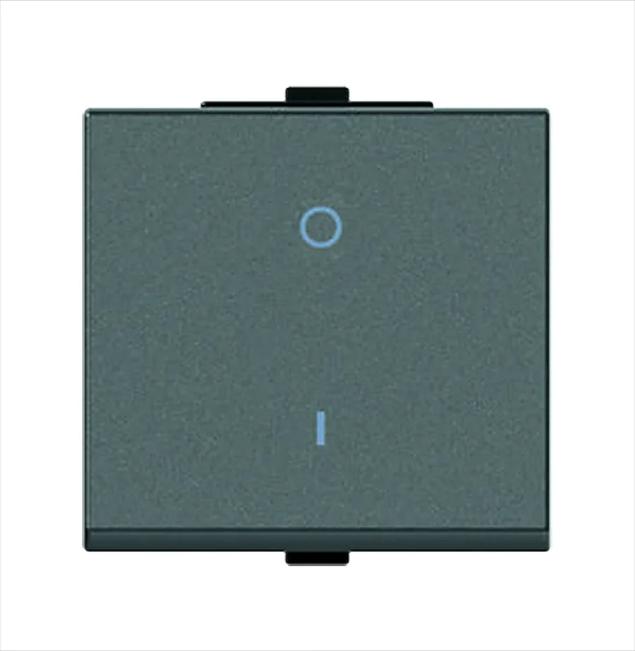 Anchor Roma Plus 32A DP Switch With LED Indicator 2 Module Black (Model 279232)
