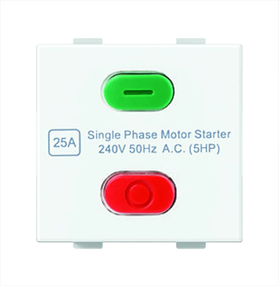Anchor Roma Plus 25A Motor Starter Switch 2 Module White (Model 289241)