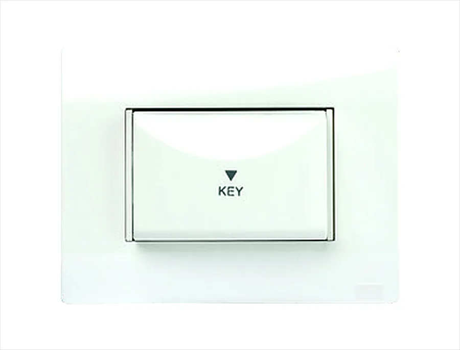 Anchor Roma Plus 20A Key Card Unit With 30 Sec Delay 3 Module Cover And Inner Frame White (Model 289420)
