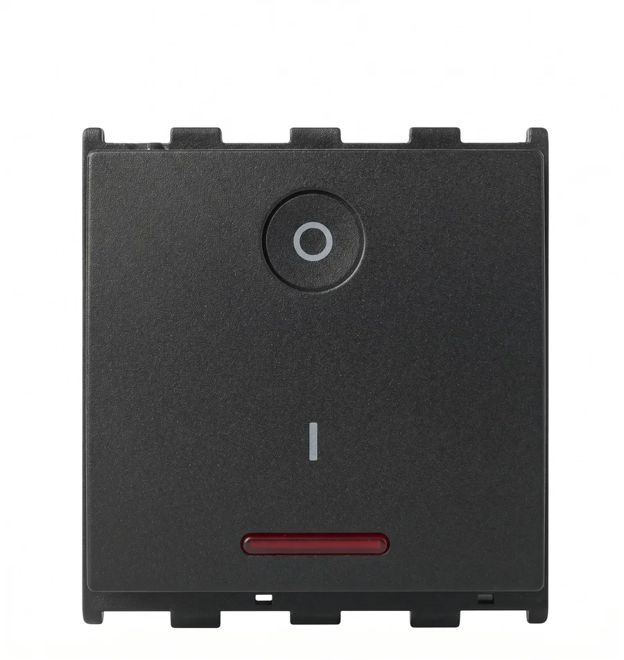 Anchor Roma Urban 32A DP 1 Way Switch With Indicator 2 Module Black (Model 66332B)