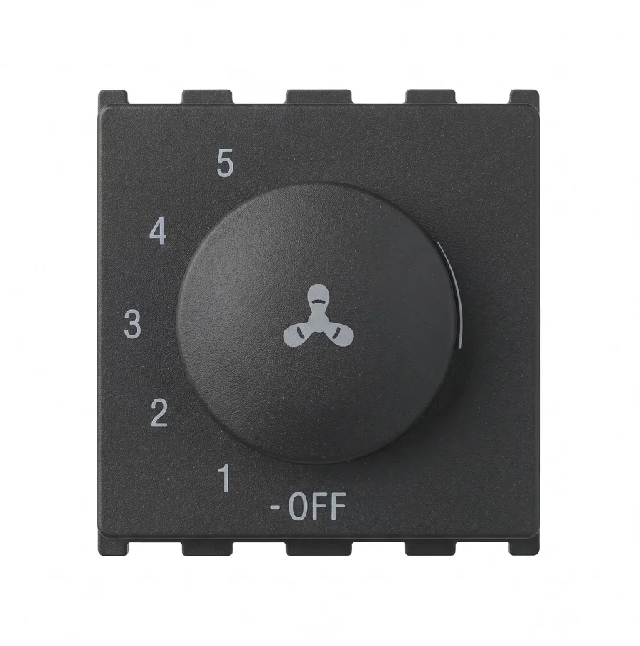 Anchor Roma Urban 100W Step Fan Regulator 2 Module ISI Black (Model 66503B)