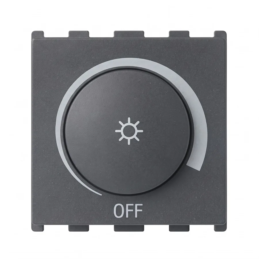Anchor Roma Urban 150W LED Dimmer 2 Module Graphite Black (Model 66507GB)