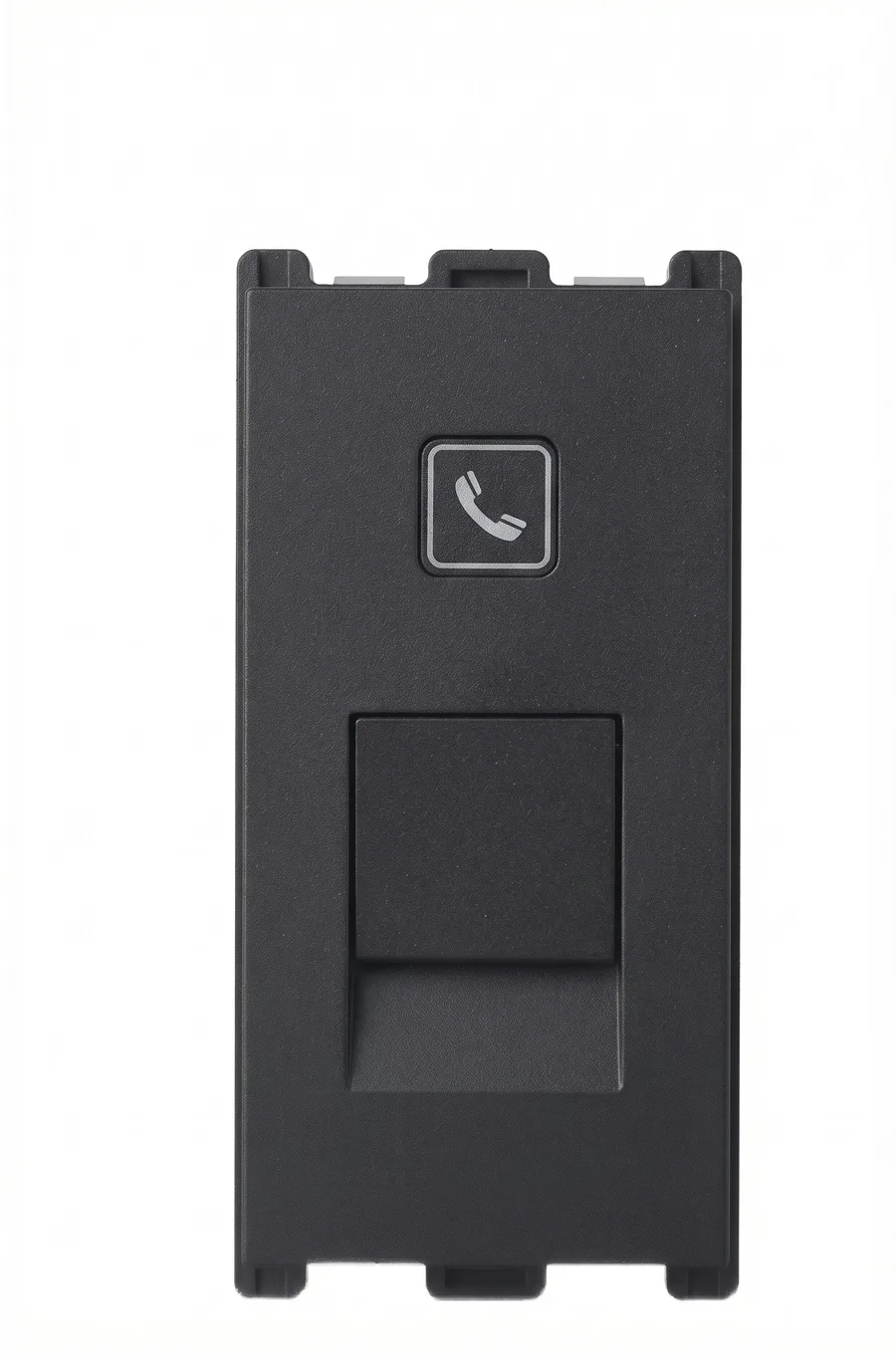 Anchor Roma Urban RJ11 Telephone Jack Single With Shutter 1 Module Black (Model 66551B)