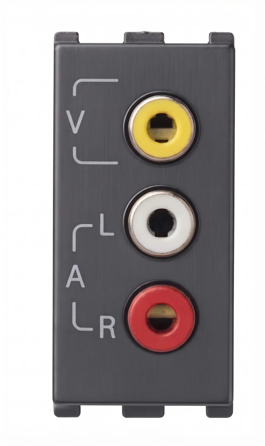 Anchor Roma Urban Audio Video Socket 1 Module Graphite Black (Model 66712GB)