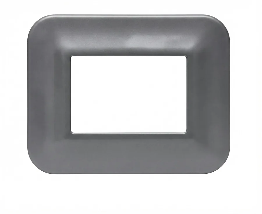 Anchor Roma Urban Laurel 2 Module Cover Plate With Base Frame Graphite Black (Model 66802GB)