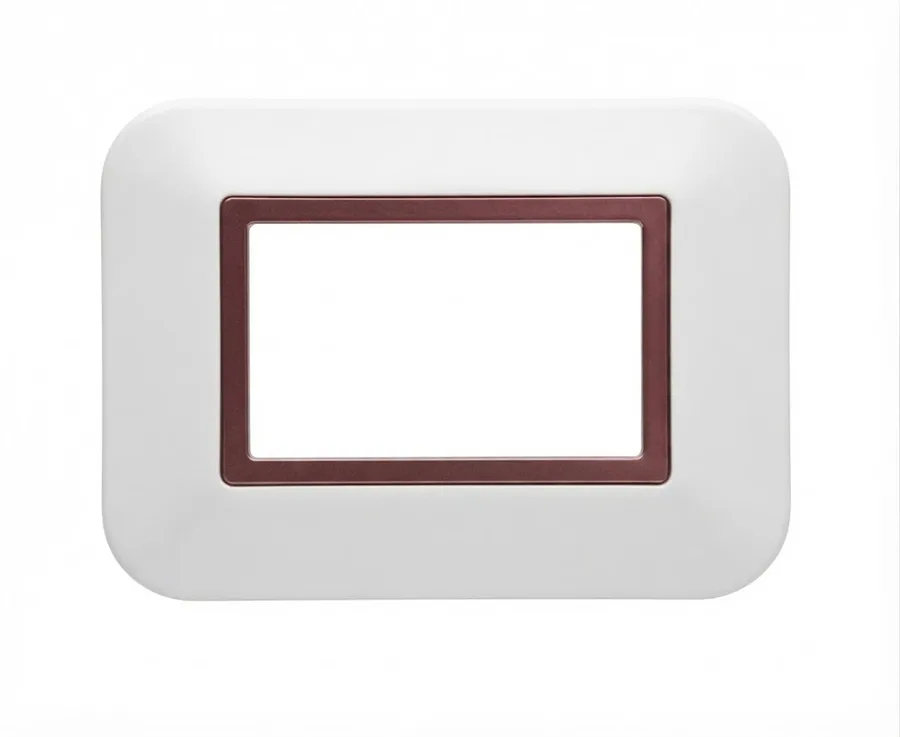 Anchor Roma Urban Hue 6 Module Colour Plate With Collar Cooper White (Model 66806WHC)
