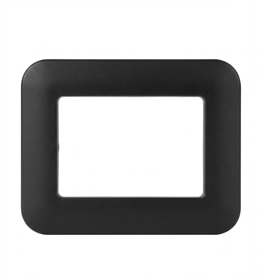 Anchor Roma Urban Hue 8 Module Horizontal Colour Plate With Collar Lamp Black (Model 66808LBC)