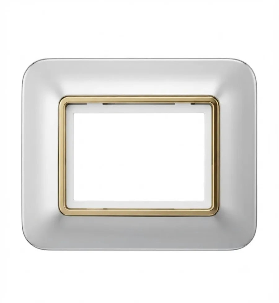 Anchor Roma Urban Hue 2 Module Colour Plate With Collar Gold White (Model 66802GWH)